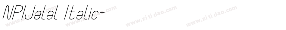 NPIJalal Italic字体转换